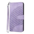 For Infinix Hot 40i YX0060 Elephant Head Embossed Phone Leather Case with Lanyard(Light Purple)