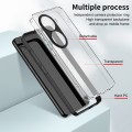 For OPPO Reno11 Pro Global 3 in 1 Clear TPU Color PC Frame Phone Case(Black)