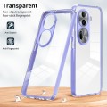 For OPPO Reno11 Pro Global 3 in 1 Clear TPU Color PC Frame Phone Case(Purple)