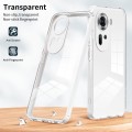 For OPPO Reno11 Global 3 in 1 Clear TPU Color PC Frame Phone Case(White)