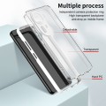 For OPPO Reno11 Global 3 in 1 Clear TPU Color PC Frame Phone Case(White)