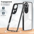 For OPPO Reno11 Global 3 in 1 Clear TPU Color PC Frame Phone Case(Black)