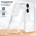 For OPPO Reno11 F 3 in 1 Clear TPU Color PC Frame Phone Case(White)