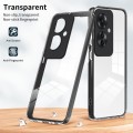For OPPO Reno11 F 3 in 1 Clear TPU Color PC Frame Phone Case(Black)