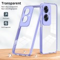 For OPPO Reno11 F 3 in 1 Clear TPU Color PC Frame Phone Case(Purple)