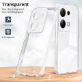 For Xiaomi Redmi Note 13 Pro 4G 3 in 1 Clear TPU Color PC Frame Phone Case(White)