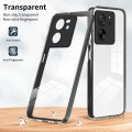 For Xiaomi 13T / 13T Pro 3 in 1 Clear TPU Color PC Frame Phone Case(Black)