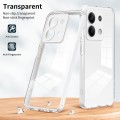 For Xiaomi Redmi Note 13 5G 3 in 1 Clear TPU Color PC Frame Phone Case(White)