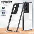 For vivo Y17s 3 in 1 Clear TPU Color PC Frame Phone Case(Black)