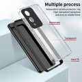 For vivo Y17s 3 in 1 Clear TPU Color PC Frame Phone Case(Black)