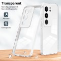 For vivo V29 5G 3 in 1 Clear TPU Color PC Frame Phone Case(White)