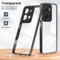 For vivo Y36 Global 3 in 1 Clear TPU Color PC Frame Phone Case(Black)