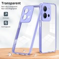 For vivo Y36 Global 3 in 1 Clear TPU Color PC Frame Phone Case(Purple)
