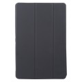 For Lenovo Tab M11/ Xiaoxin Pad 11 2024 Tri-fold Silicone Leather Tablet Case(Black)