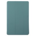 For Lenovo Tab M11/ Xiaoxin Pad 11 2024 Tri-fold Silicone Leather Tablet Case(Dark Green)