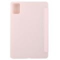 For Lenovo Tab M11/ Xiaoxin Pad 11 2024 Tri-fold Silicone Leather Tablet Case(Pink)