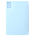For Lenovo Tab M11/ Xiaoxin Pad 11 2024 Tri-fold Silicone Leather Tablet Case(Ice Blue)