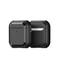 For AirPods 2 / 1 DUX DUCIS PECA Series Earbuds Box Protective Case(Black)