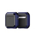 For AirPods 2 / 1 DUX DUCIS PECA Series Earbuds Box Protective Case(Blue)