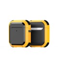 For AirPods 2 / 1 DUX DUCIS PECA Series Earbuds Box Protective Case(Yellow)