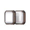 For AirPods 2 / 1 DUX DUCIS PECD Series Earbuds Box Protective Case(Brown)