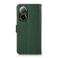 For Realme C67 4G KHAZNEH Side-Magnetic Litchi Genuine Leather RFID Phone Case(Green)