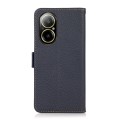 For Realme C67 4G KHAZNEH Side-Magnetic Litchi Genuine Leather RFID Phone Case(Blue)