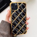 For iPhone 15 Pro Electroplated Varnish Diamond TPU Phone Case(Black)