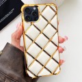 For iPhone 14 Pro Max Electroplated Varnish Diamond TPU Phone Case(White)
