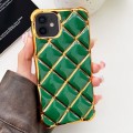 For iPhone 12 Electroplated Varnish Diamond TPU Phone Case(Green)