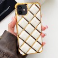 For iPhone 12 Electroplated Varnish Diamond TPU Phone Case(White)