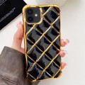 For iPhone 12 Electroplated Varnish Diamond TPU Phone Case(Black)