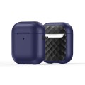 For AirPods 2 / 1 DUX DUCIS PECC Series Earbuds Box Protective Case(Blue Black)