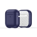 For AirPods 2 / 1 DUX DUCIS PECC Series Earbuds Box Protective Case(Blue White)