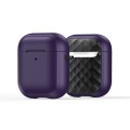 For AirPods 2 / 1 DUX DUCIS PECC Series Earbuds Box Protective Case(Purple Black)