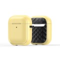 For AirPods 2 / 1 DUX DUCIS PECC Series Earbuds Box Protective Case(Yellow Black)