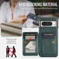 For Google Pixel 8 Fierre Shann Oil Wax Cow Leather Card Holder Back Phone Case(Green)