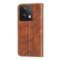 For Xiaomi Redmi Note 13 4G Life Tree Embossing Pattern Leather Phone Case(Brown)