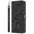For Xiaomi Redmi Note 13 5G Life Tree Embossing Pattern Leather Phone Case(Black)