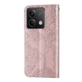 For Xiaomi Redmi Note 13 5G Life Tree Embossing Pattern Leather Phone Case(Rose Gold)