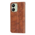 For Xiaomi Redmi 13C 4G / 5G Life Tree Embossing Pattern Leather Phone Case(Brown)