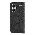 For Xiaomi Redmi Note 13 Pro+ Life Tree Embossing Pattern Leather Phone Case(Black)