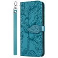 For Xiaomi Redmi Note 13 Pro+ Life Tree Embossing Pattern Leather Phone Case(Blue)