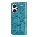For Xiaomi Redmi Note 13 Pro+ Life Tree Embossing Pattern Leather Phone Case(Blue)