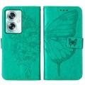 For OPPO A79 5G Embossed Butterfly Leather Phone Case(Green)