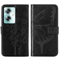 For OPPO A79 5G Embossed Butterfly Leather Phone Case(Black)
