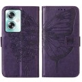 For OPPO A79 5G Embossed Butterfly Leather Phone Case(Dark Purple)