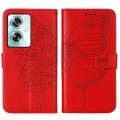 For OPPO A79 5G Embossed Butterfly Leather Phone Case(Red)