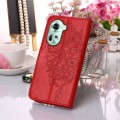 For OPPO Reno11 5G Global Embossed Butterfly Leather Phone Case(Red)