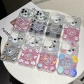 For iPhone 15 Pro Bear Shaped Painted TPU Phone Case(Astronaut)